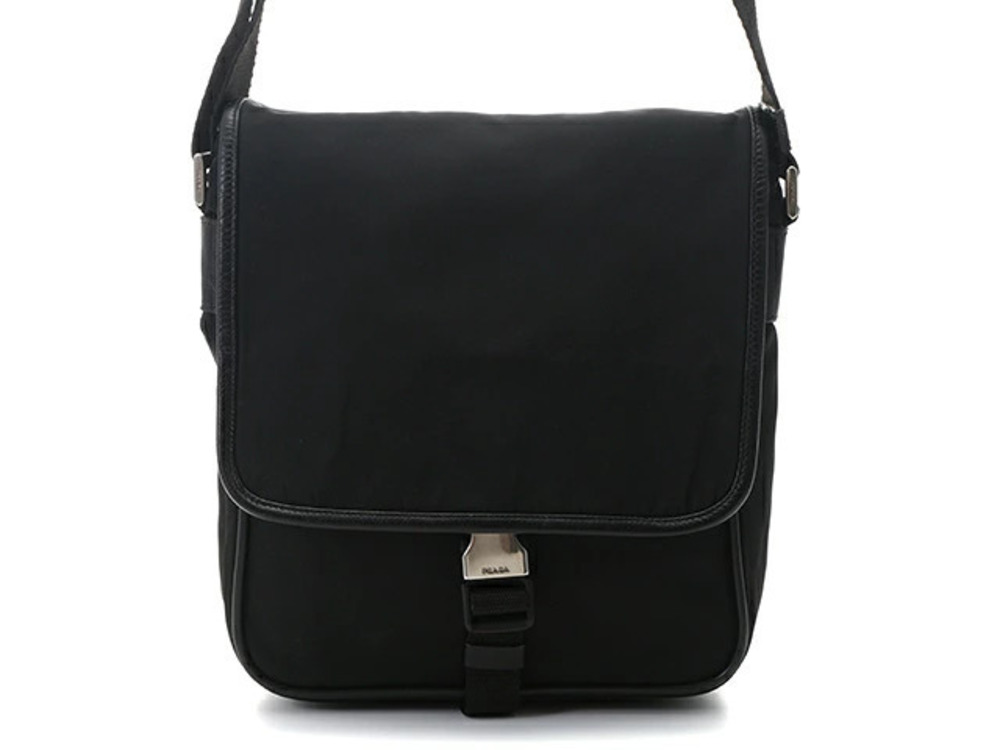 Prada Messenger Bag front flap black